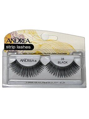 Andrea Strip Lashes Style 38 Black False Eyelashes New